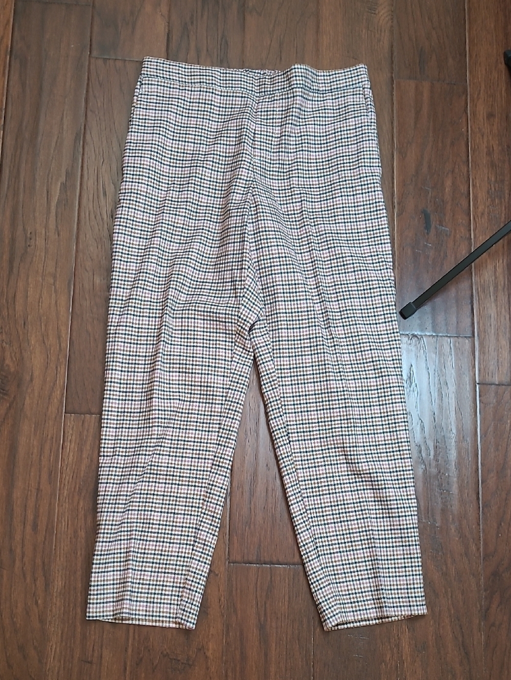 Old Navy Brown, Mauve & Cream Plaid Pants size 8